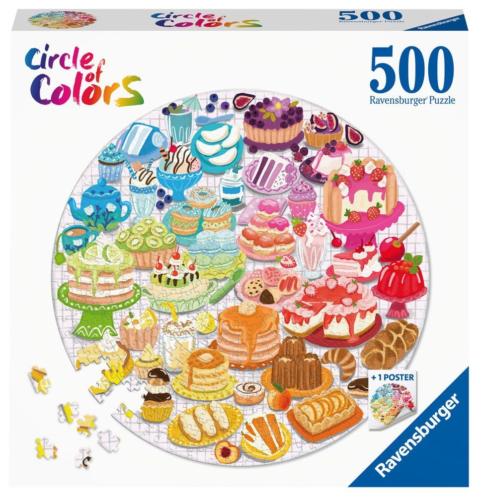 Circle Teile 500 17171, Colors Desserts Puzzle Puzzleteile Puzzle of Ravensburger Pastries 500 &