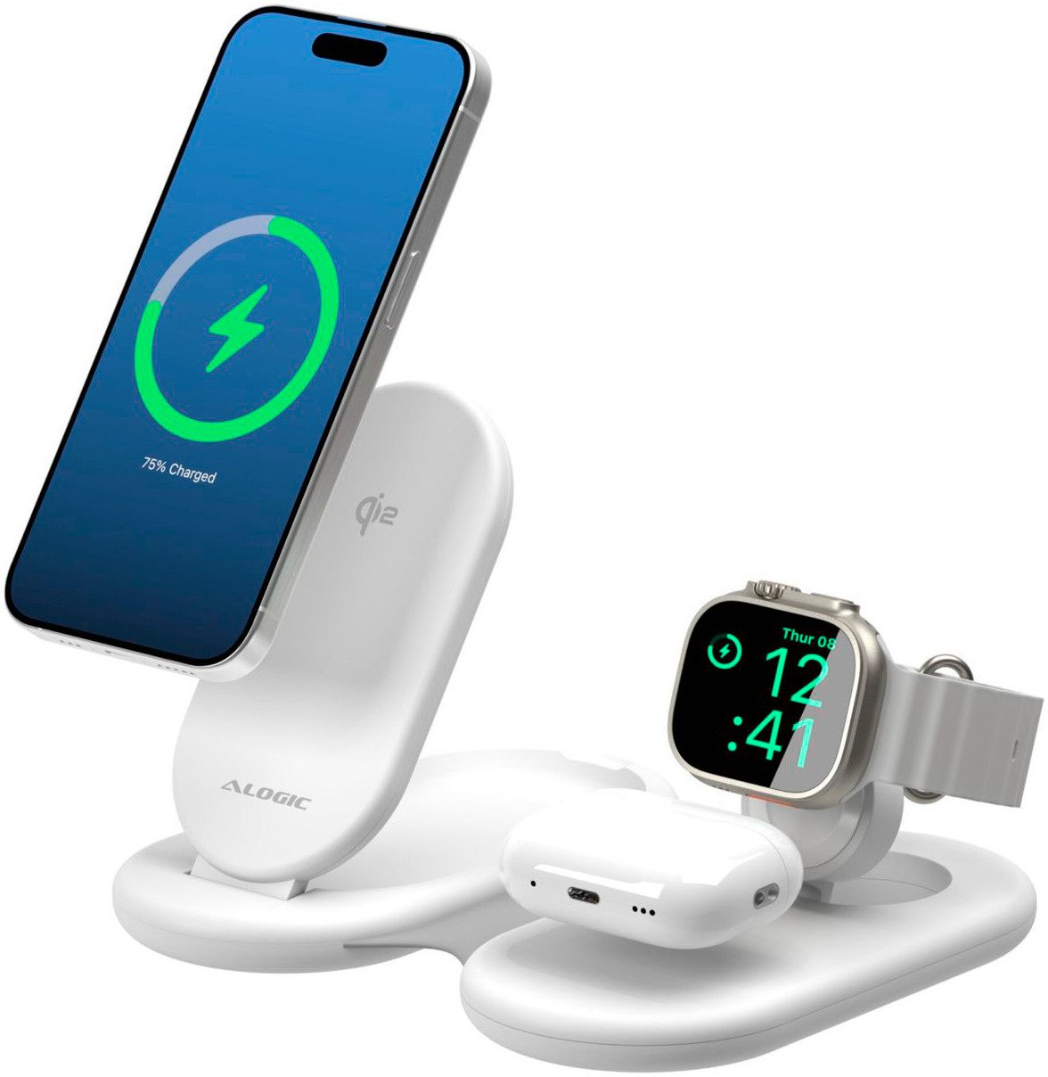 ALOGIC PackAway 3-in-1 Qi2 Wireless Charger