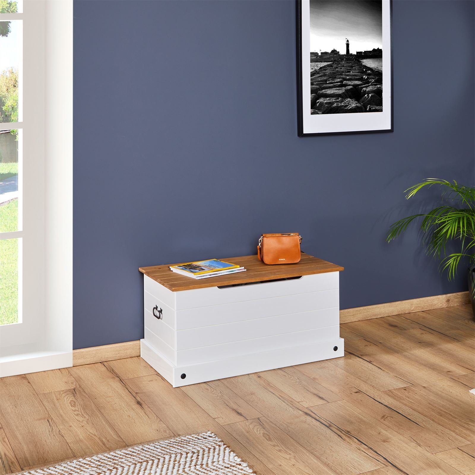 CARO-Möbel Truhe CAMPO, Truhe Holztruhe Aufbewahrung Truhenbank Mexiko Möbe günstig online kaufen