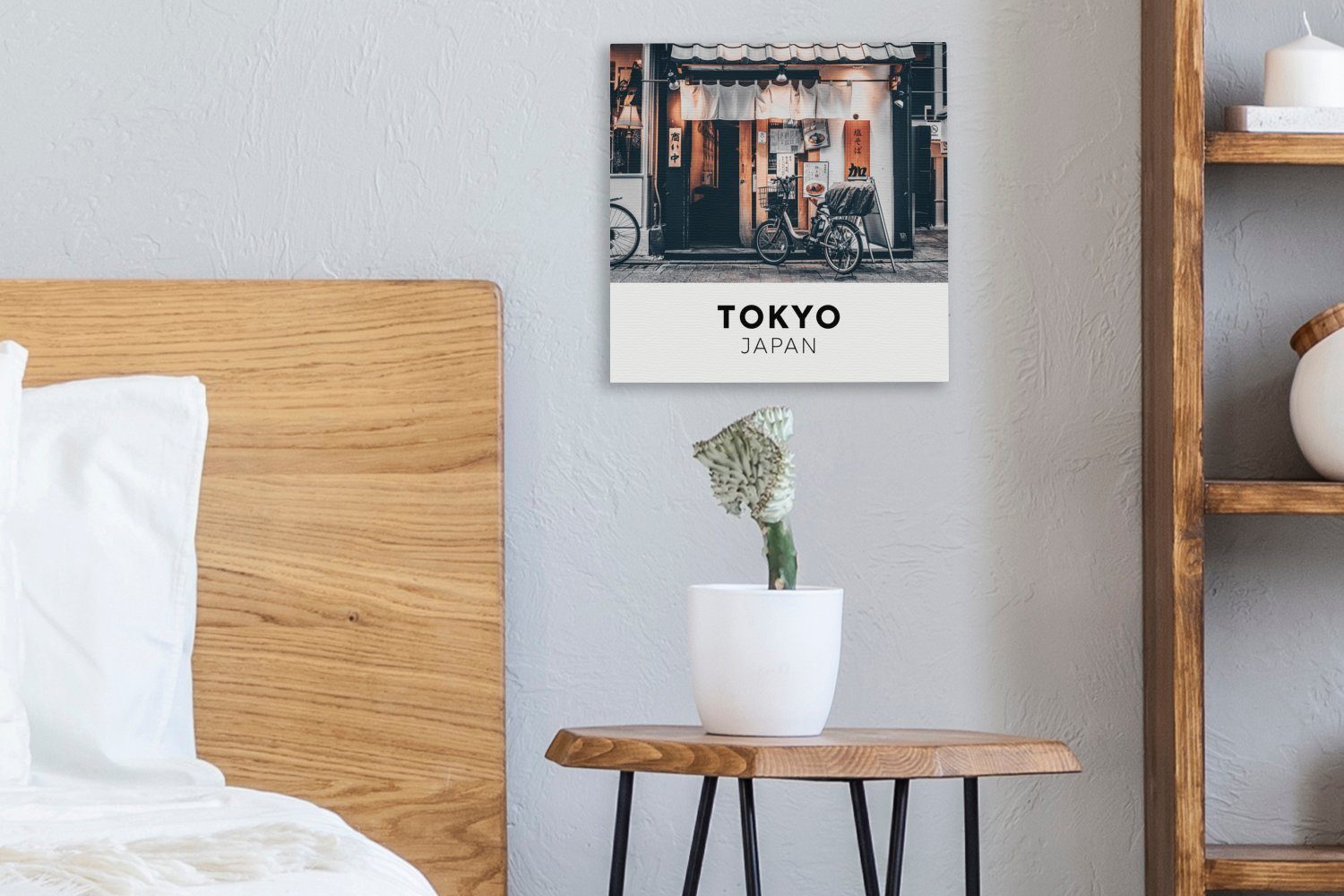 OneMillionCanvasses® Leinwandbild Tokio Wohnzimmer Leinwand Bilder Restaurant, (1 für Schlafzimmer - - Japan St)
