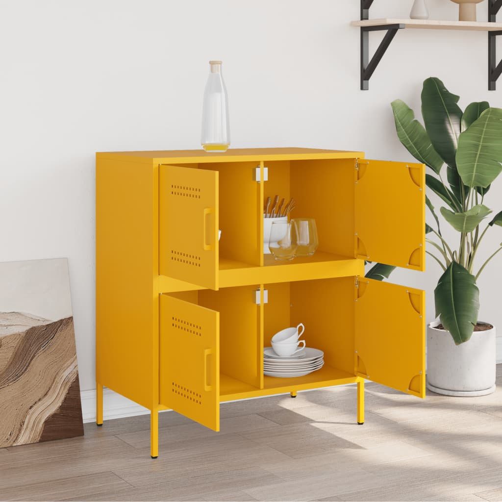 vidaXL Sideboard Sideboard Senfgelb 68x39x79 cm günstig online kaufen