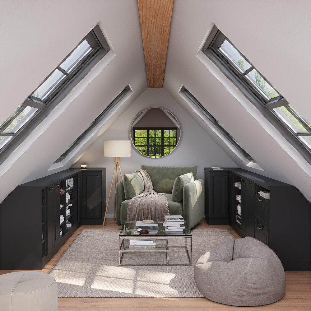Vicco Kommode Rion, Anthrazit Landhaus/Anthrazit, 60 x 81.6 cm mit 2 Schubladen, ... (1 St)