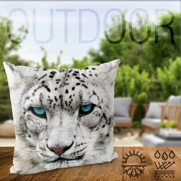 Kissenbezug, VOID, Sofa-Kissen Schneeleopard Outdoor Indoor Katze Leo Leopard Raubkatze