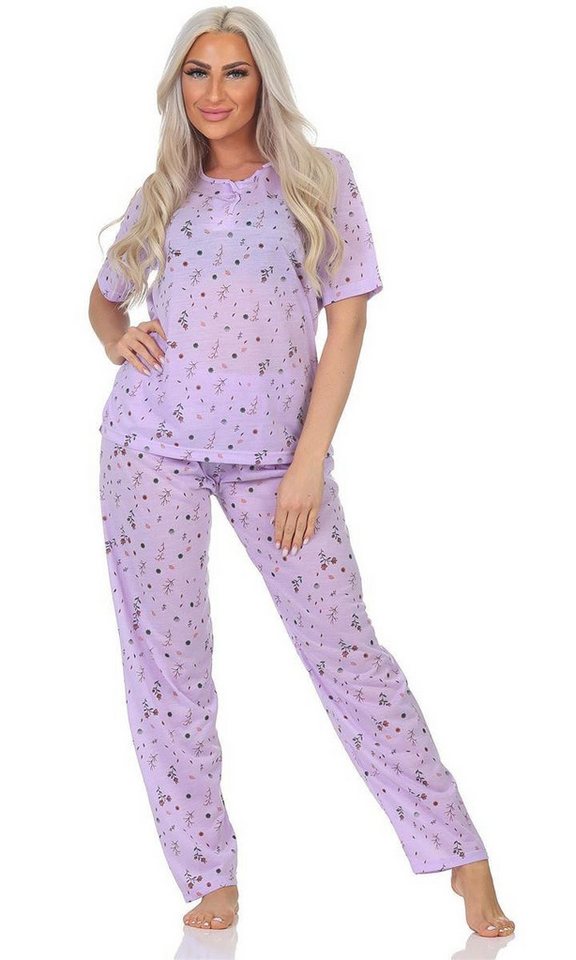 EloModa Pyjama Damen Pyjama zweiteiliger Schlafanzug Pyjama-Set, M L XL 2XL (2 tlg)