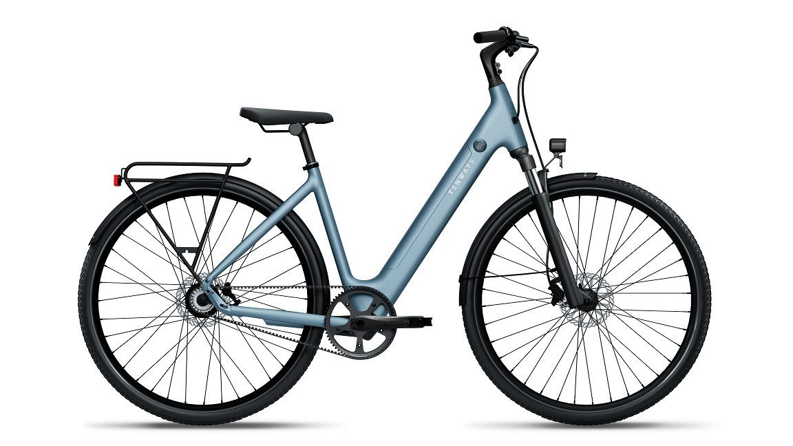 Tenways E-Bike Tenways CGO800S 460 Wh Damen blau 2025, 1 Gang, ohne Schaltung, Mivice M070, 460 Wh