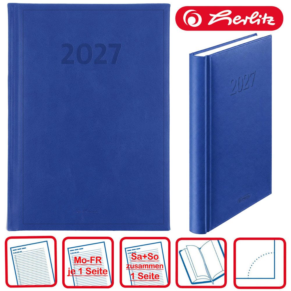Herlitz Buchkalender Cheftimer A5 2027 blau