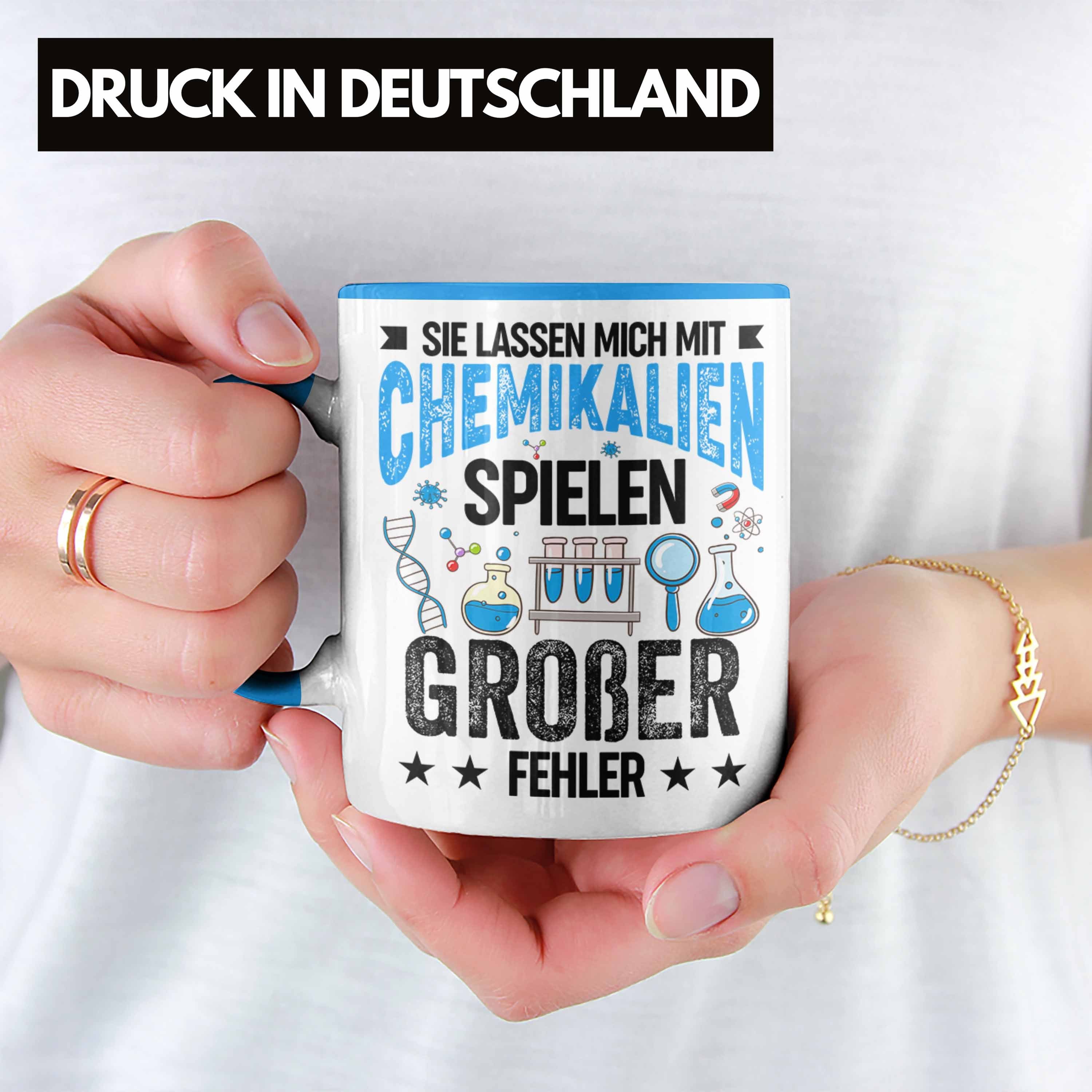 Mich für Chemie-Lehrer Mich Tasse Spielen Trendation Blau Tasse Chemiker Student - Trendation Lassen Chemikalien Geschenk Sie