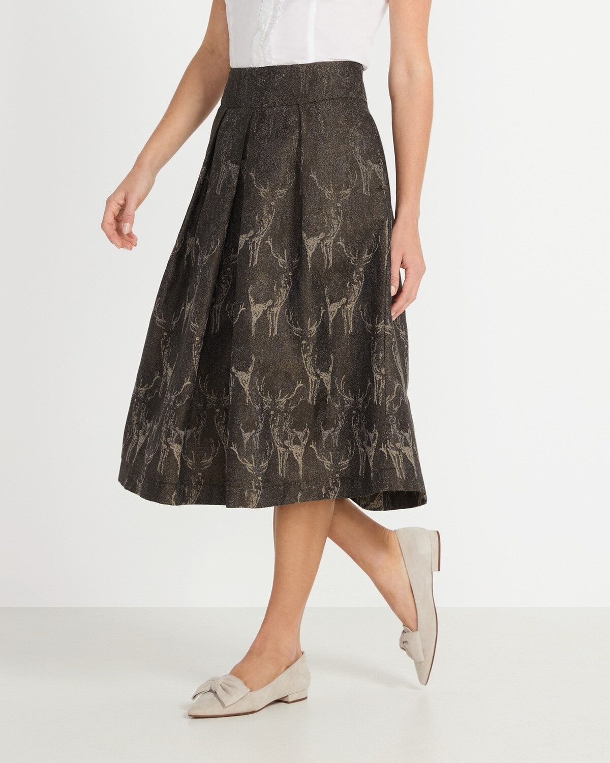 Reitmayer Trachtenrock Jacquard-Rock mit Hirschen – Bild 4 von 5