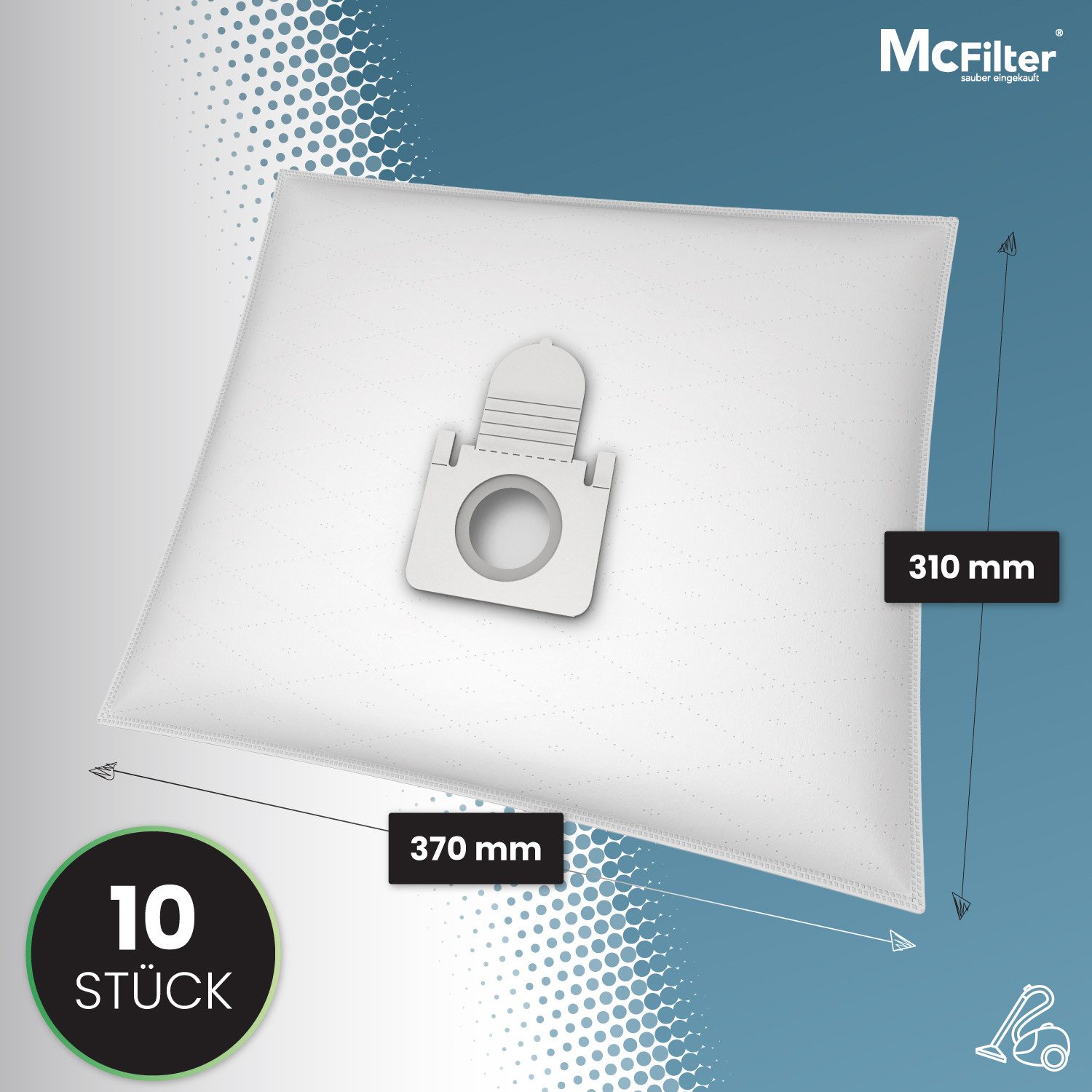 McFilter Staubsaugerbeutel 10 Stück + 5-teiliges Filterset, passend für Thomas Staubsauger Pet & Family AQUA+, Perfect Air, Parkett XT, Allergy & Family AQUA+, Anti Allergy AQUA+, Cat & Dog XT, Home Clean & Parquet AQUA+, 15 St., mit Hygieneverschluss, Alternative für Filterset 99 (787241)