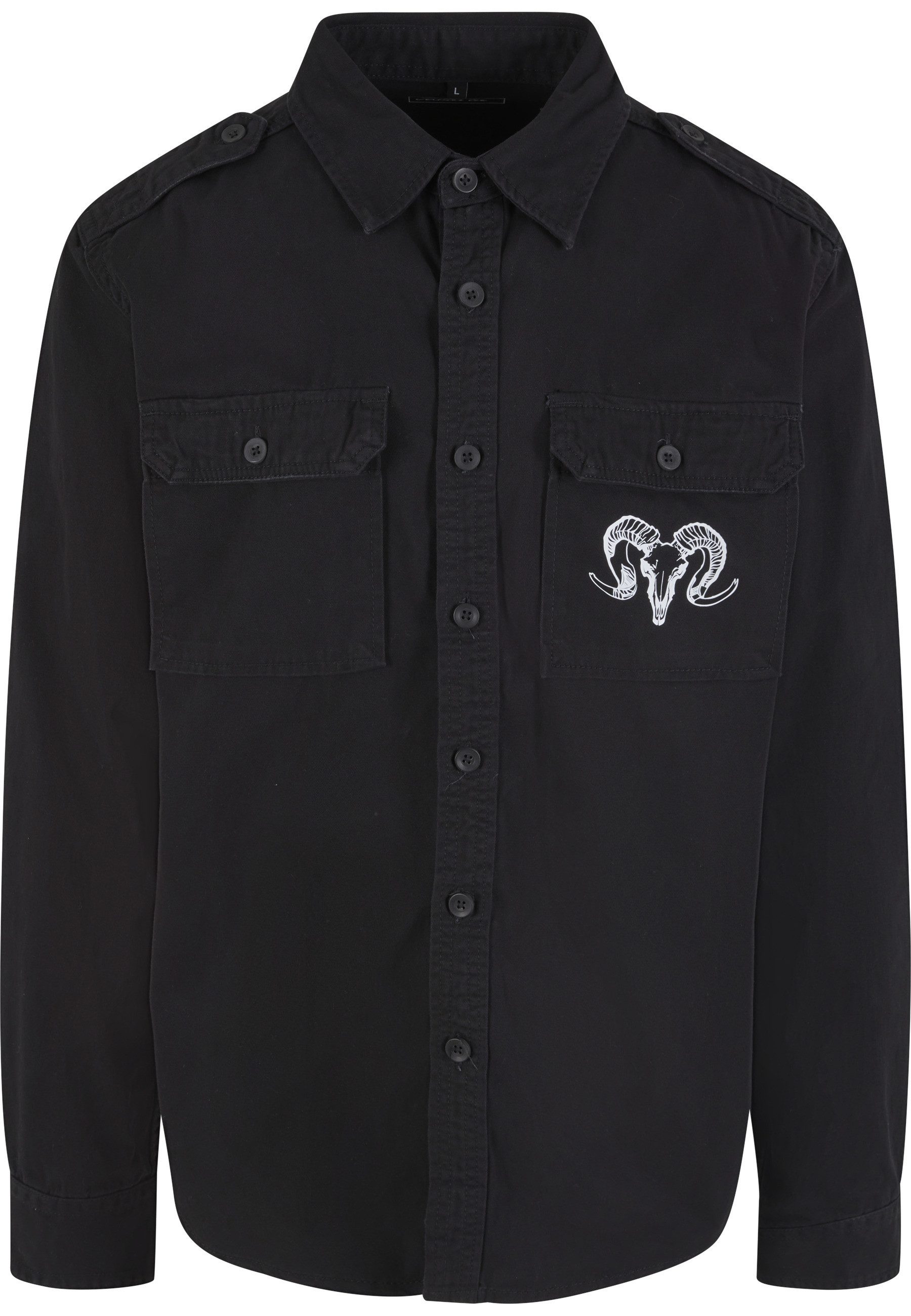 MisterTee Langarmhemd MisterTee Capricorn Skull Shirt Longsleeve (1-tlg)