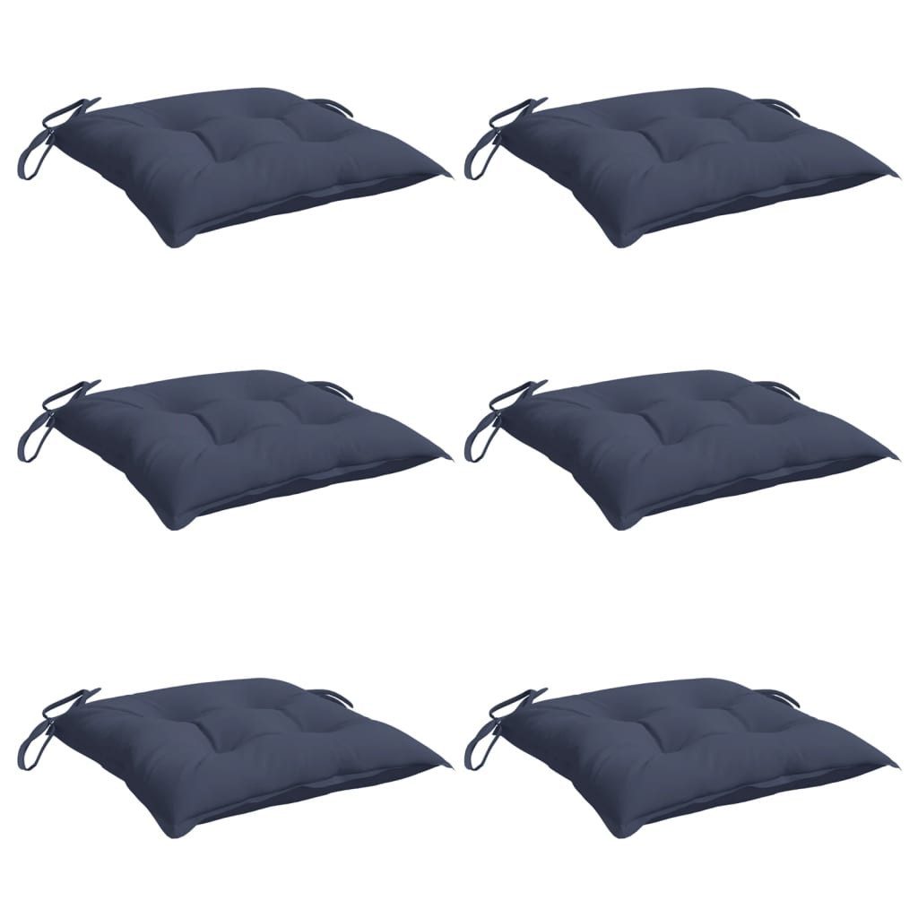 vidaXL Sitzauflage Stuhlkissen 6 Stk. Marineblau günstig online kaufen