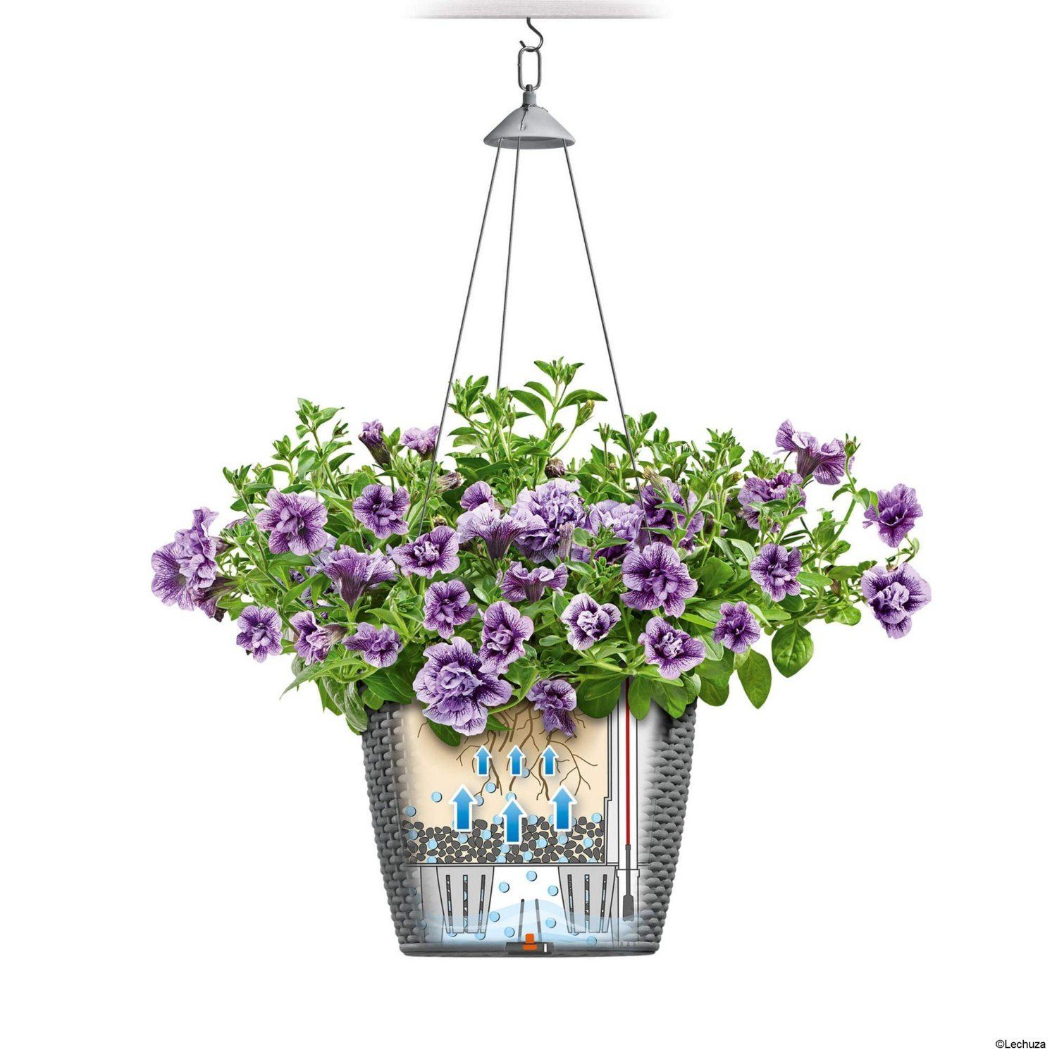 Lechuza® Blumentopf Hängeampel Nido Cottage 35 lichtgrau 15307