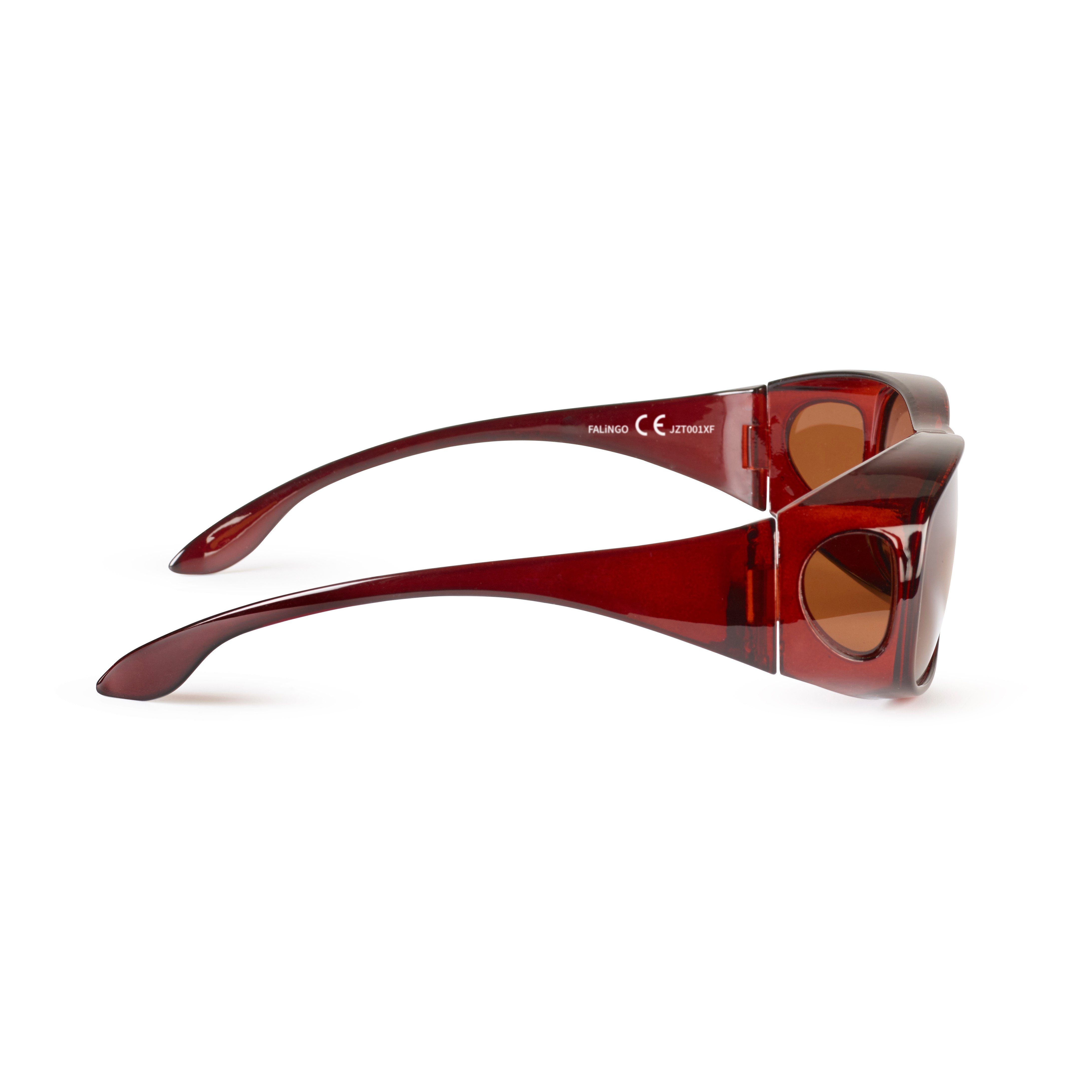 polarisiert FALINGO CLASSIC EDITION Überbrille Sonnenbrille Sonnenüberbrille Überzieh UV Überziehbrille Leopard Sonnenbrille 400