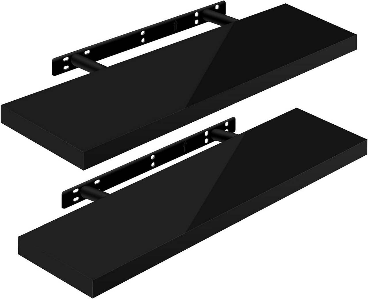 Woltu Wandregal, 2-tlg., Wandboard freischwebend Schweberegal Holz