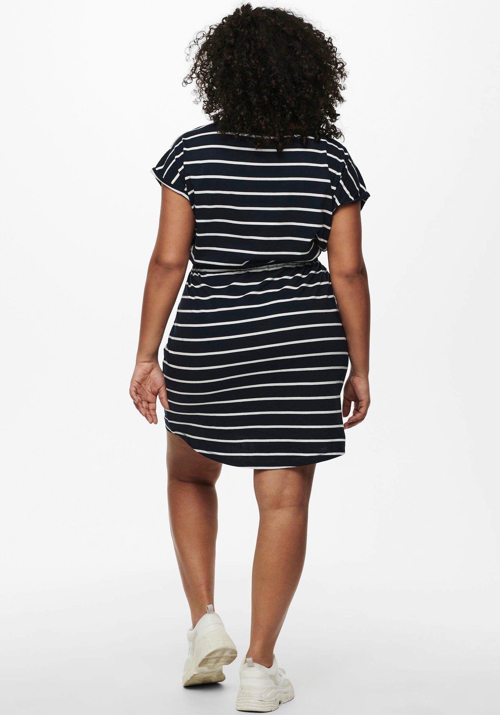 ONLY CARMAKOMA Jerseykleid CARAPRIL STRIPE mit Bindeband, von Bindeband mit Jerseykleid ONLY CARMAKOMA