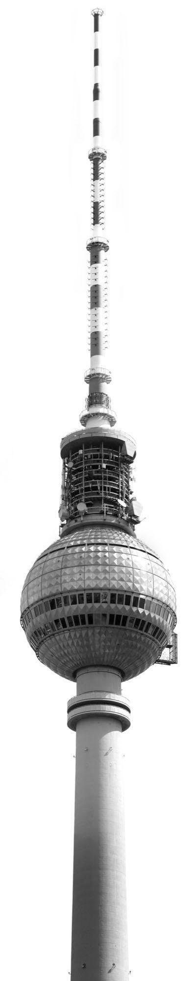 Komar Vliestapete Digitaldruck Vlies - Fernsehturm - Größe 50 x 250 cm, glatt, bedruckt, Wohnzimmer, Schlafzimmer