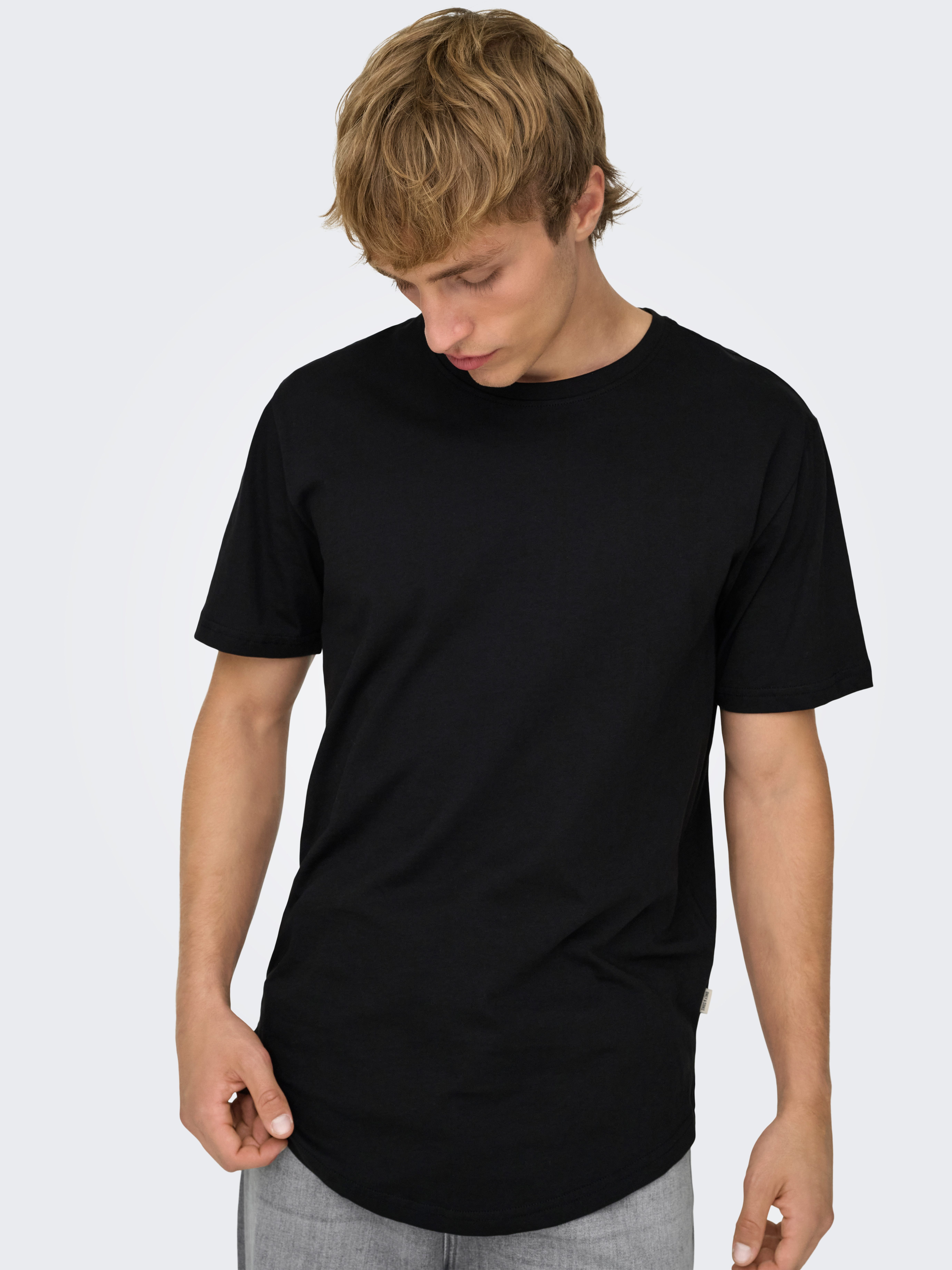 ONLY & SONS T-Shirt ONSMATT LONGY SS TEE 3-PACK (Packung, 3-tlg) Baumwolle, relaxed fit