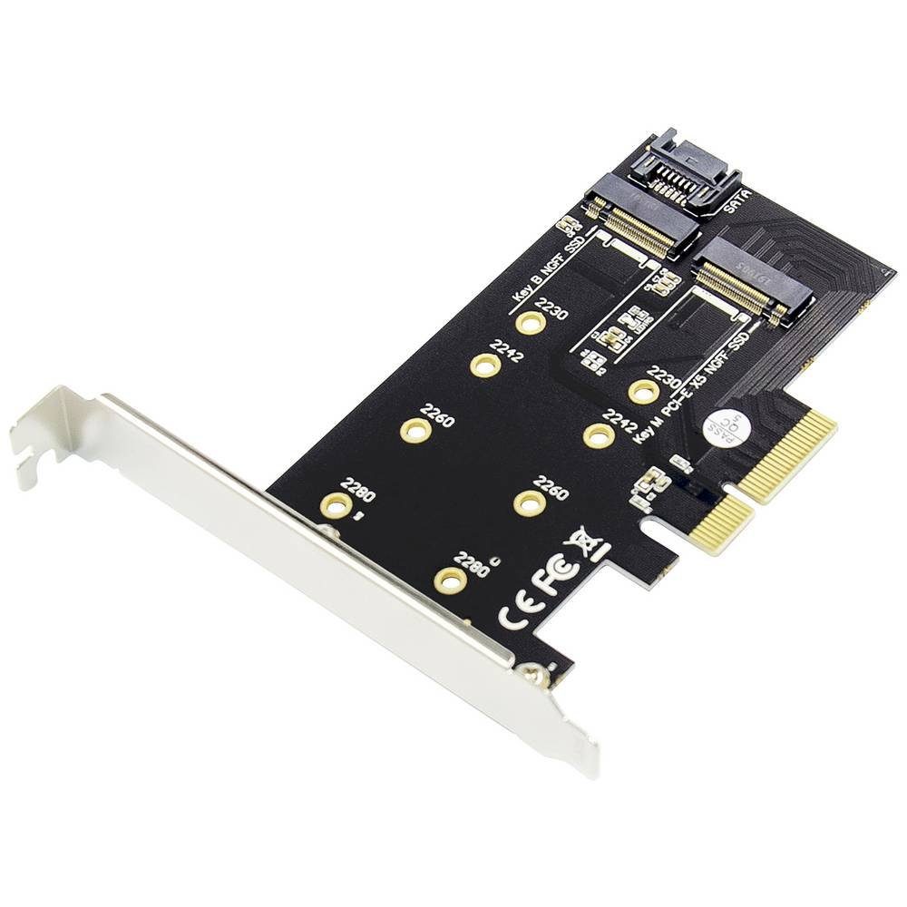 M.2 NGFF / NVMe SSD PCI Express 3 (x4) Add-On Modulkarte