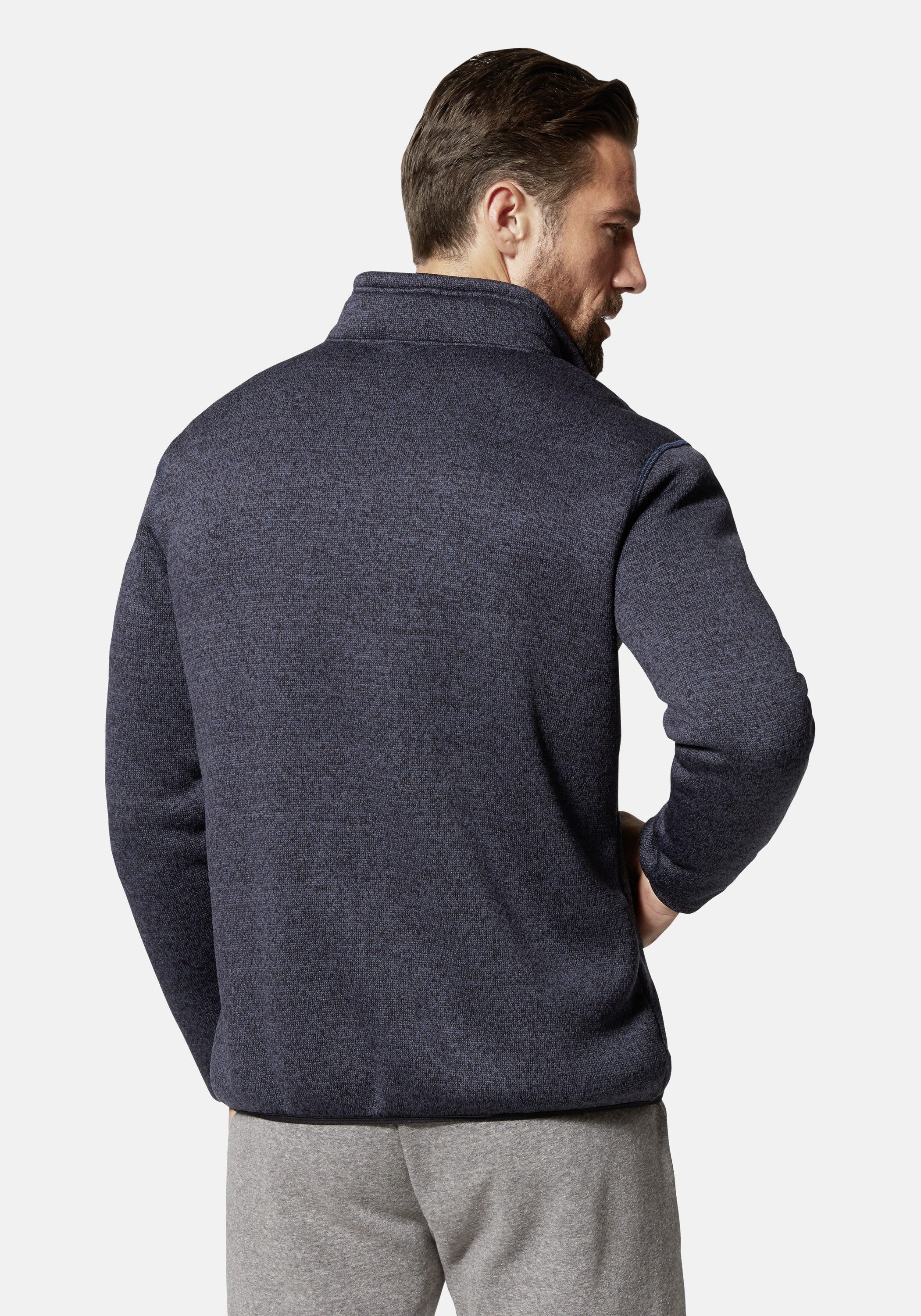 Stooker Men Sweatjacke JOEL mit Stehkragen Strick-Fleecejacke Sherpa fleece günstig online kaufen