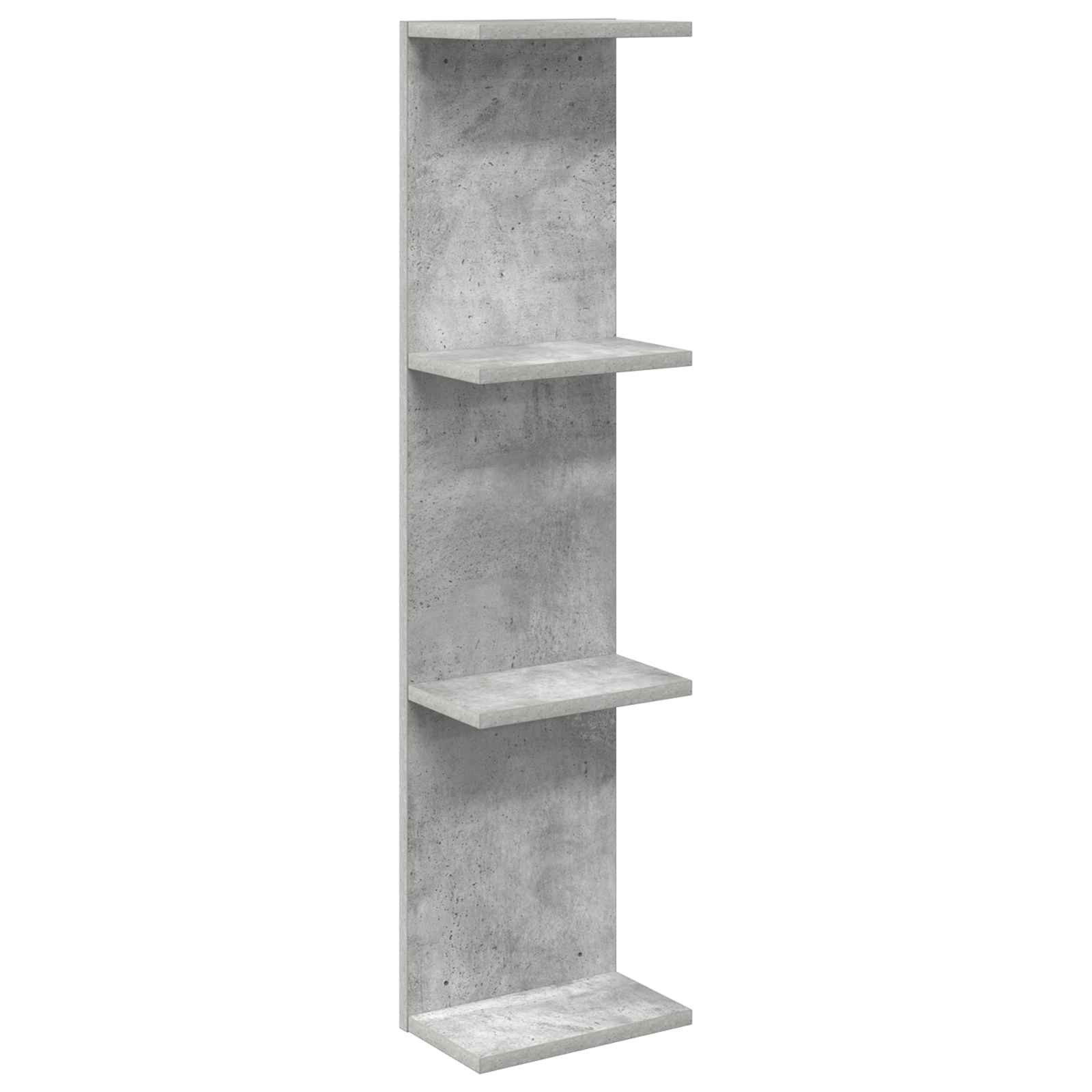 vidaXL Regal Wandregal Betongrau 22 x 15 x 100 cm Holzwerkstoff, 1-tlg.