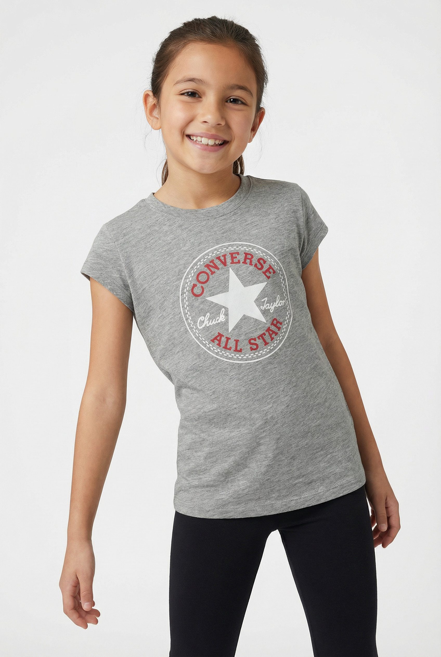 Converse T-Shirt CNVG TIMELS CHUCK PATCH TEE für Kinder und Jugendliche, mit Rundhalsausschnitt, in normaler Länge