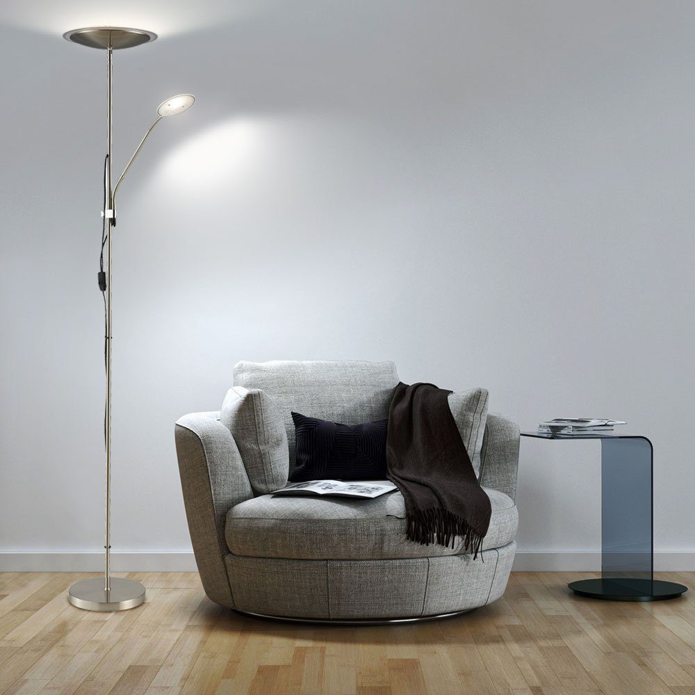 LED DESIGN Stehlampe Bogen Standleuchte Wohnzimmer Decken-Fluter 180cm Büro Flur 