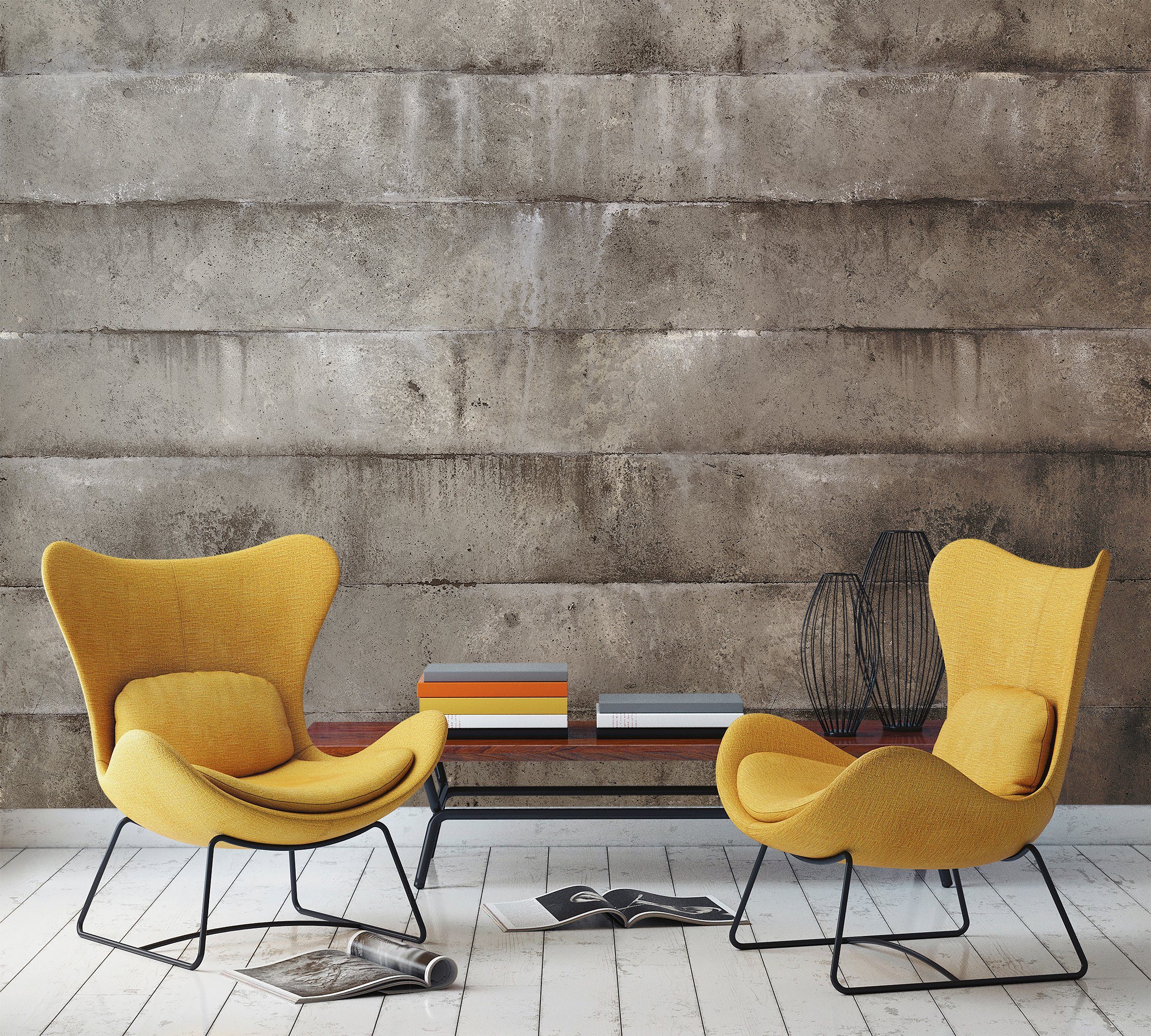 Marburg Fototapete, Steinoptik, moderne Tapete für Wohnzimmer Schlafzimmer Küche
