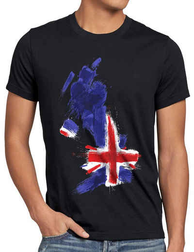 style3 Print-Shirt Herren T-Shirt Flagge England Fußball Sport Great Britain WM EM Fahne