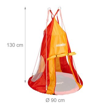 relaxdays Nestschaukel Zelt für Nestschaukel rot-orange, 90 cm