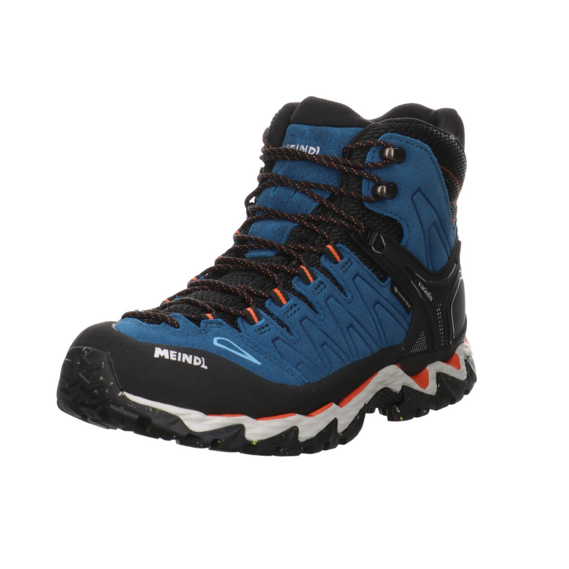 Meindl Herren Outdoor Schuhe Lite Hike GTX Outdoorschuh Outdoorschuh Leder-/Textilkombination blau/orange