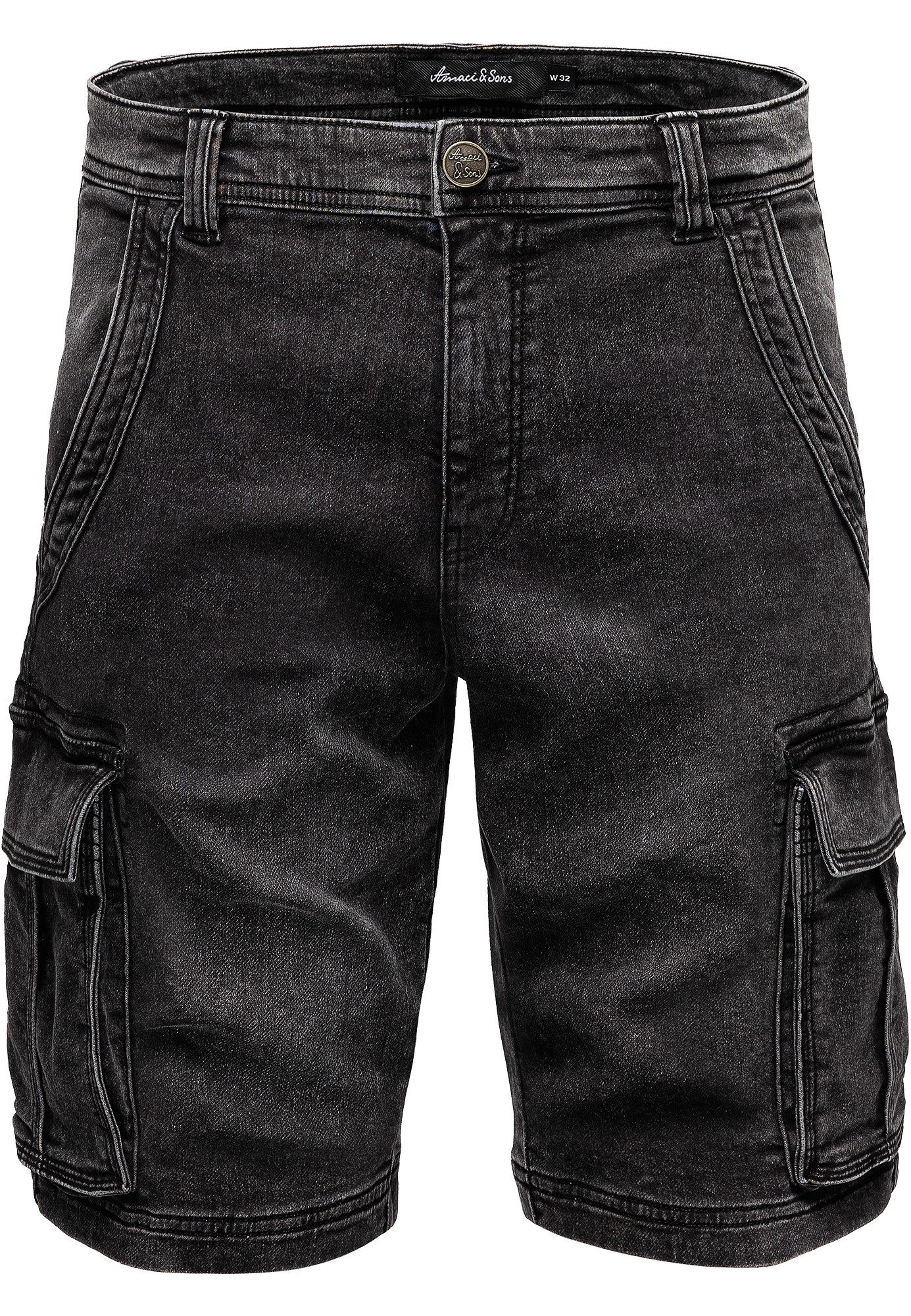 Amaci&Sons Cargoshorts FORT LEE Jeansshorts Herren Bermuda Jeans Short Hose günstig online kaufen