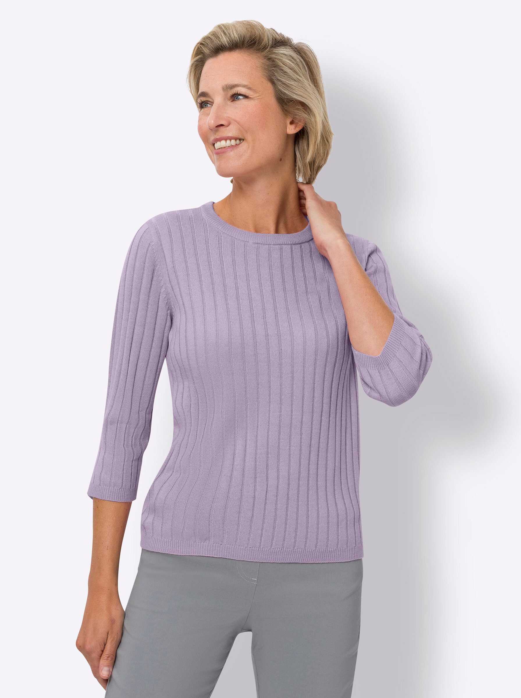 Strickpullover 3/4 Arm-Pullover