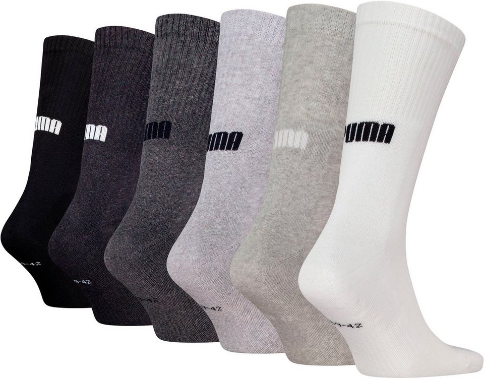 PUMA Sportsocken (6-Paar) mit Unterstützung des Fußbogens für bessere  Passform und Stabilität