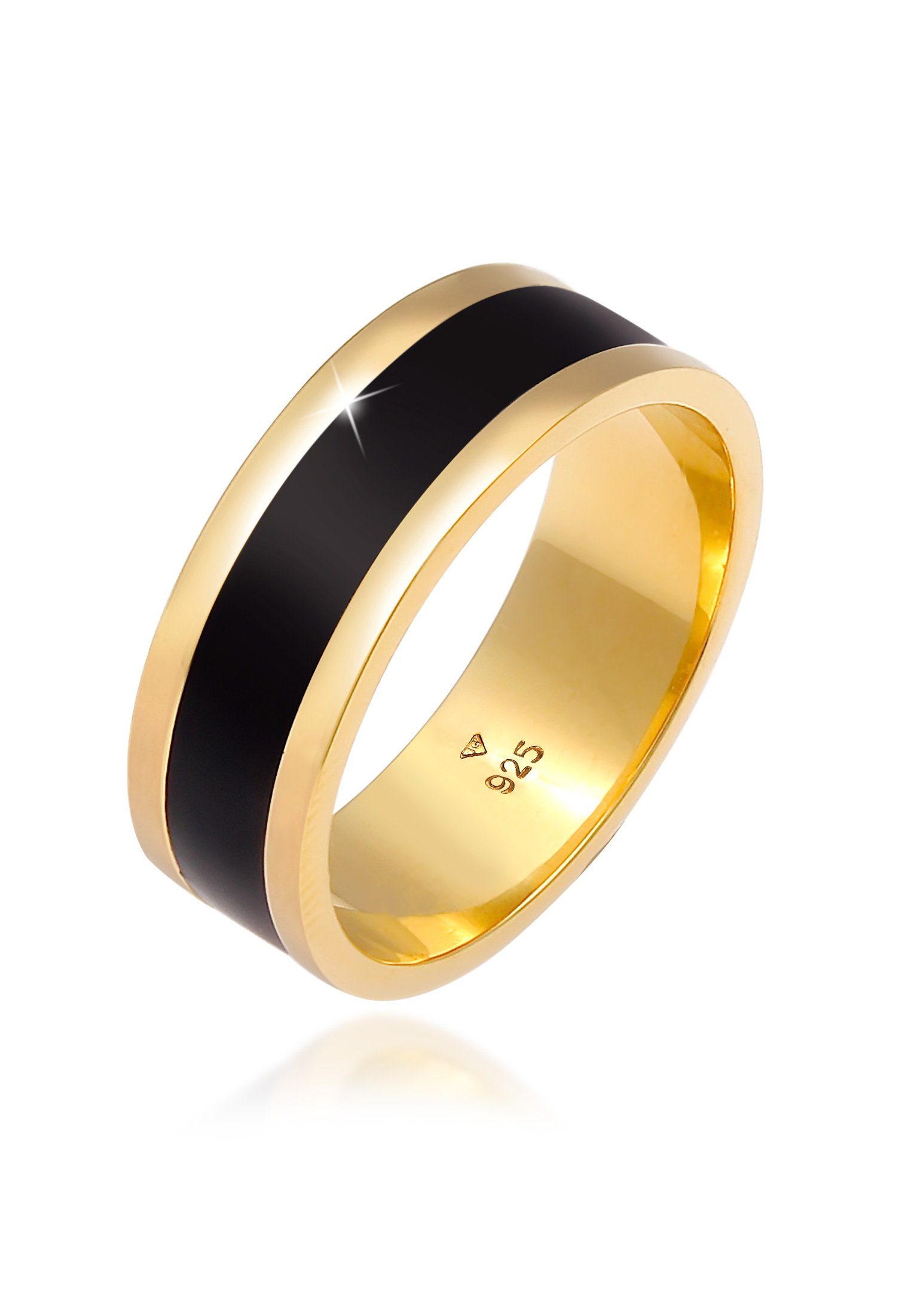 Silberring Herren Bandring Emaille Casual 925 Silber
