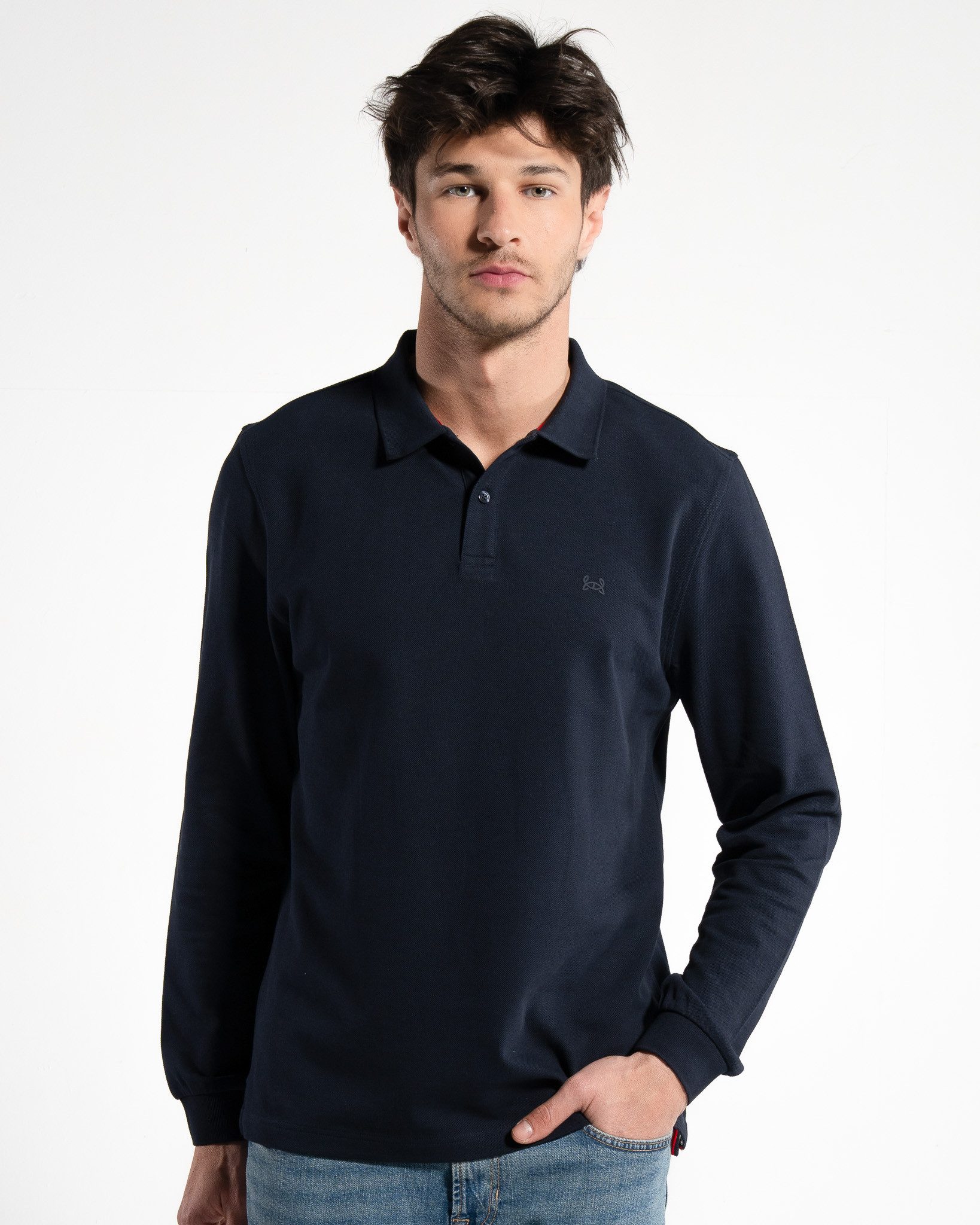 GORG Langarm-Poloshirt Herren Langarm-Poloshirt aus Bio-Baumwolle günstig online kaufen