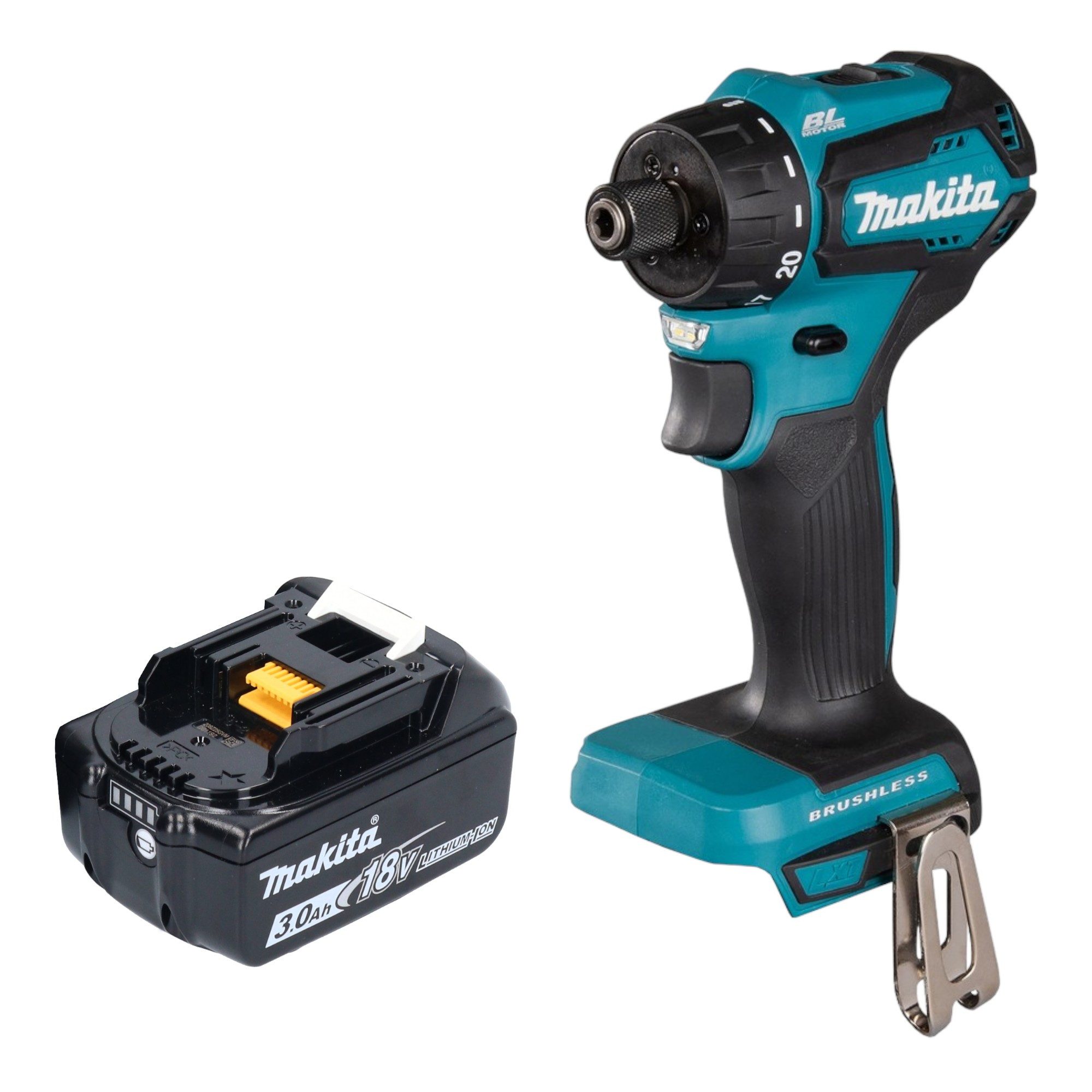 Makita Akku-Schrauber DDF 083 F1 Akku Bohrschrauber 18 V 40 Nm 1/4'' Brushless