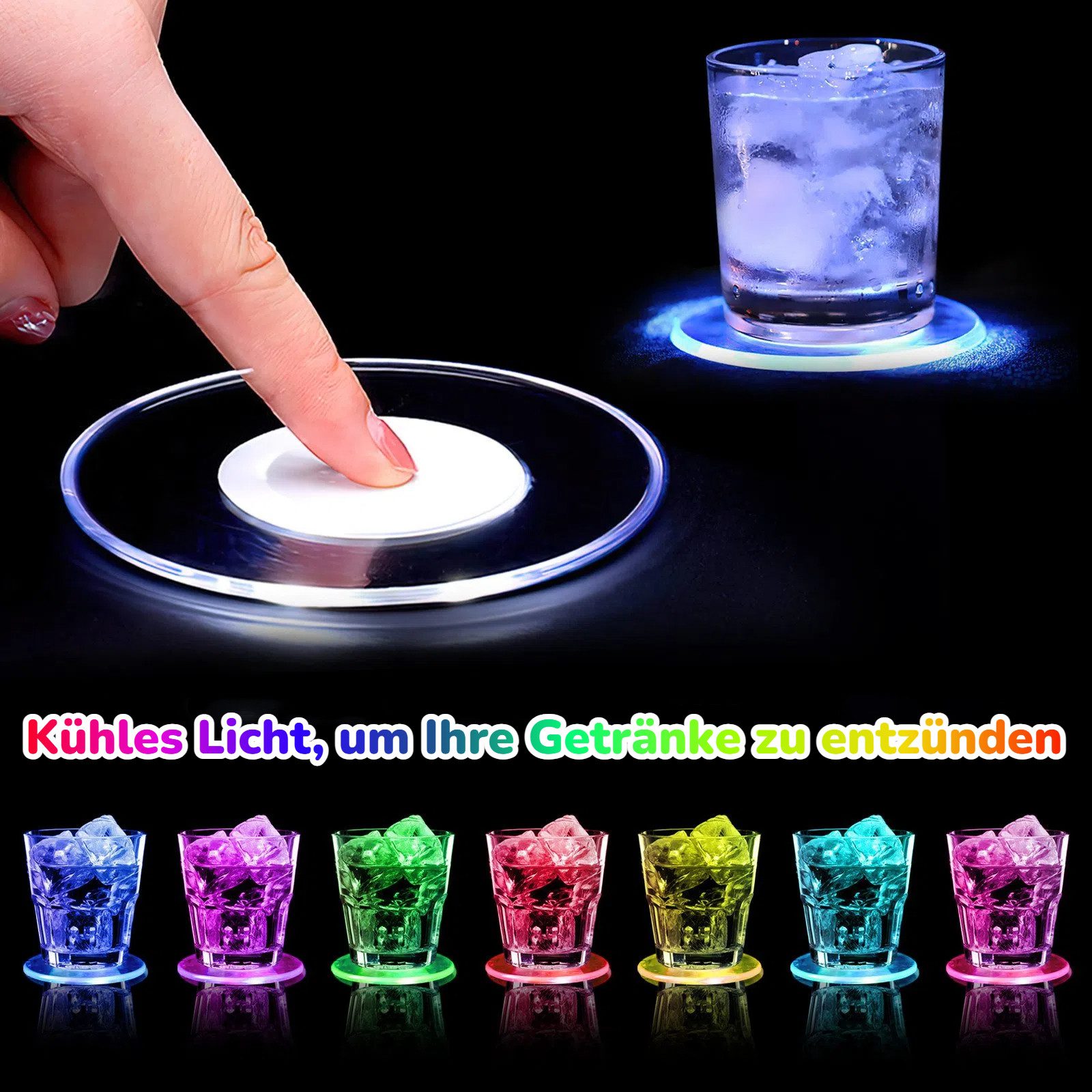 BlingBin LED Dekolicht Bunt LED Leuchtuntersetzer, günstig online kaufen