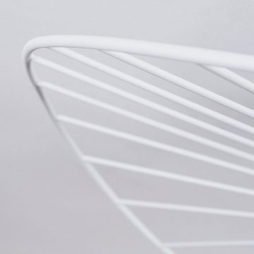 hofstein Deckenleuchte moderne Deckenlampe aus Metall in Weiß, ohne Leuchtmittel, mit Gitterschirm und LIchteffekt, Ø 60 cm, 1 x E27, ohne Leuchtmittel