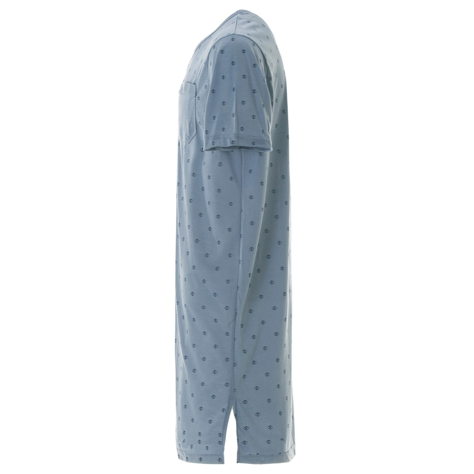 Lucky Nachthemd Nachthemd Kurzarm - Raute V-Ausschnitt Auge (HT)