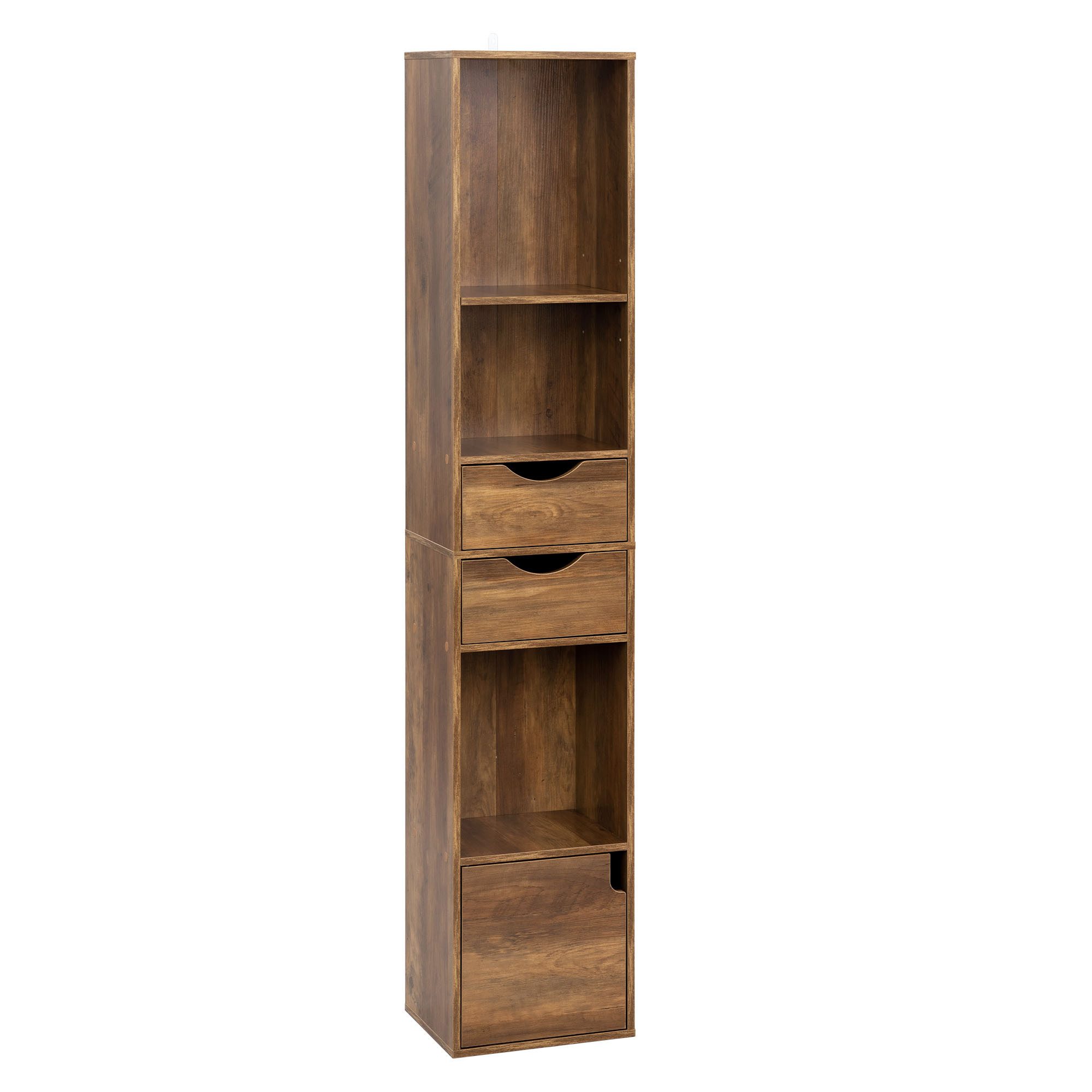 Woltu Bücherregal, 1-tlg., Standregal mit Schubladen, Regal mit Tür, 30 x 1 günstig online kaufen