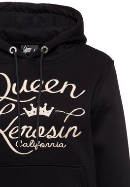 QueenKerosin Kapuzenpullover Q California kontrastierende Stickerei