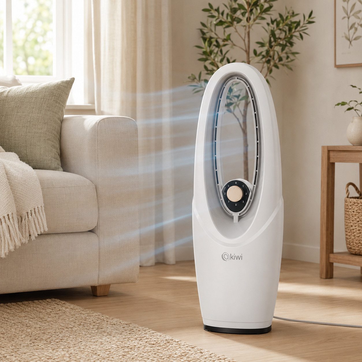 Opviq Standventilator Kiwi - 7670, Luftkühler mit 65 W Leistung,Oszillierende Luftverteilung