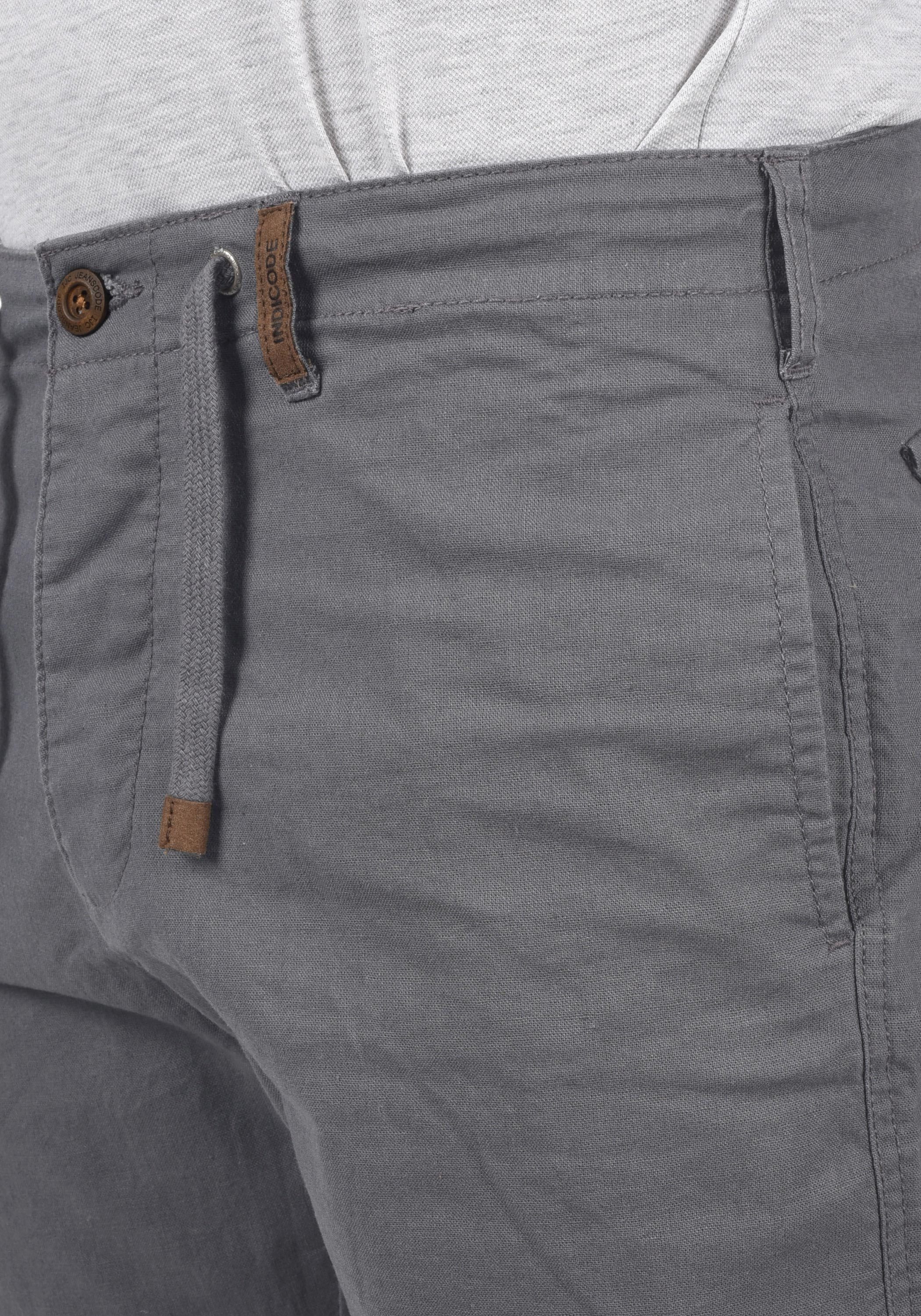 Indicode Leinenhose IDMoses Kurze Hose aus Leinenqualität