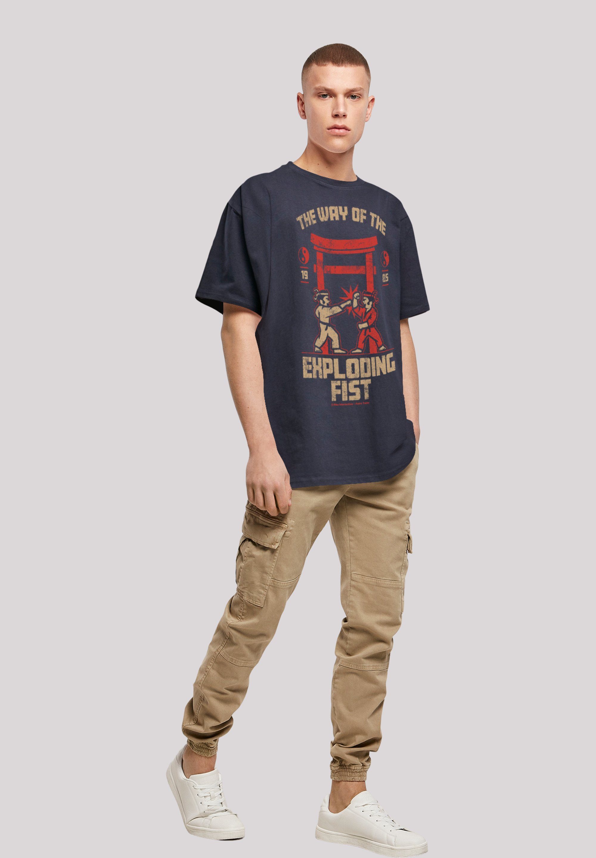 F4NT4STIC T-Shirt The SEVENSQUARED navy Gaming Retro The Of Exploding Fist Way Print