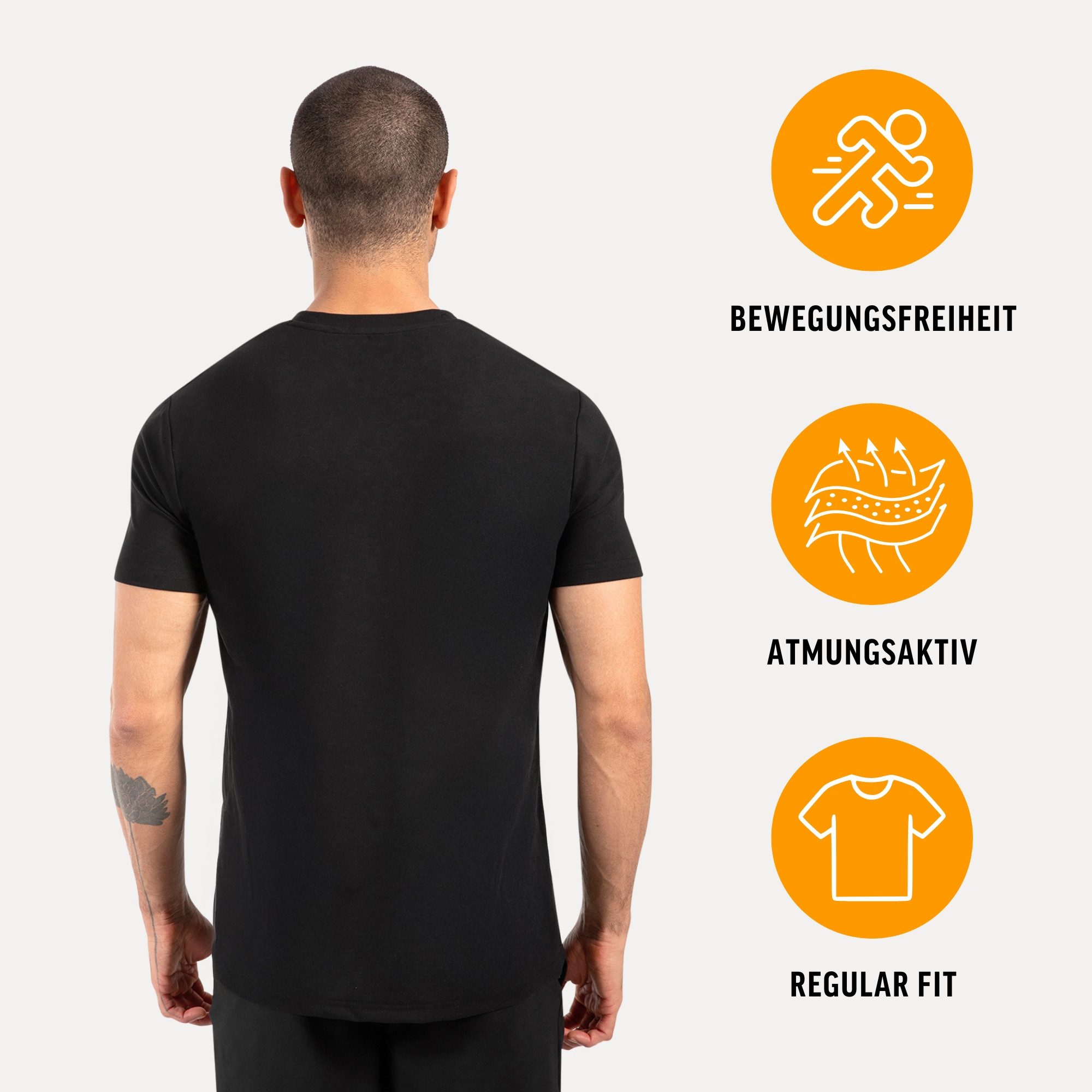Smilodox T-Shirt Micah, Atmungsaktives Shirt mit 3D Rubber Print, Kurzarm Shirt Weiches Material Hohe Bewegungsfreiheit Sport Freizeit Gym
