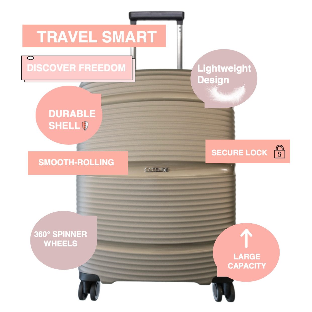 Super Solu Trolleyset Koffer-Set, 3er-Set Hartschalenkoffer aus PP-Kunststo günstig online kaufen