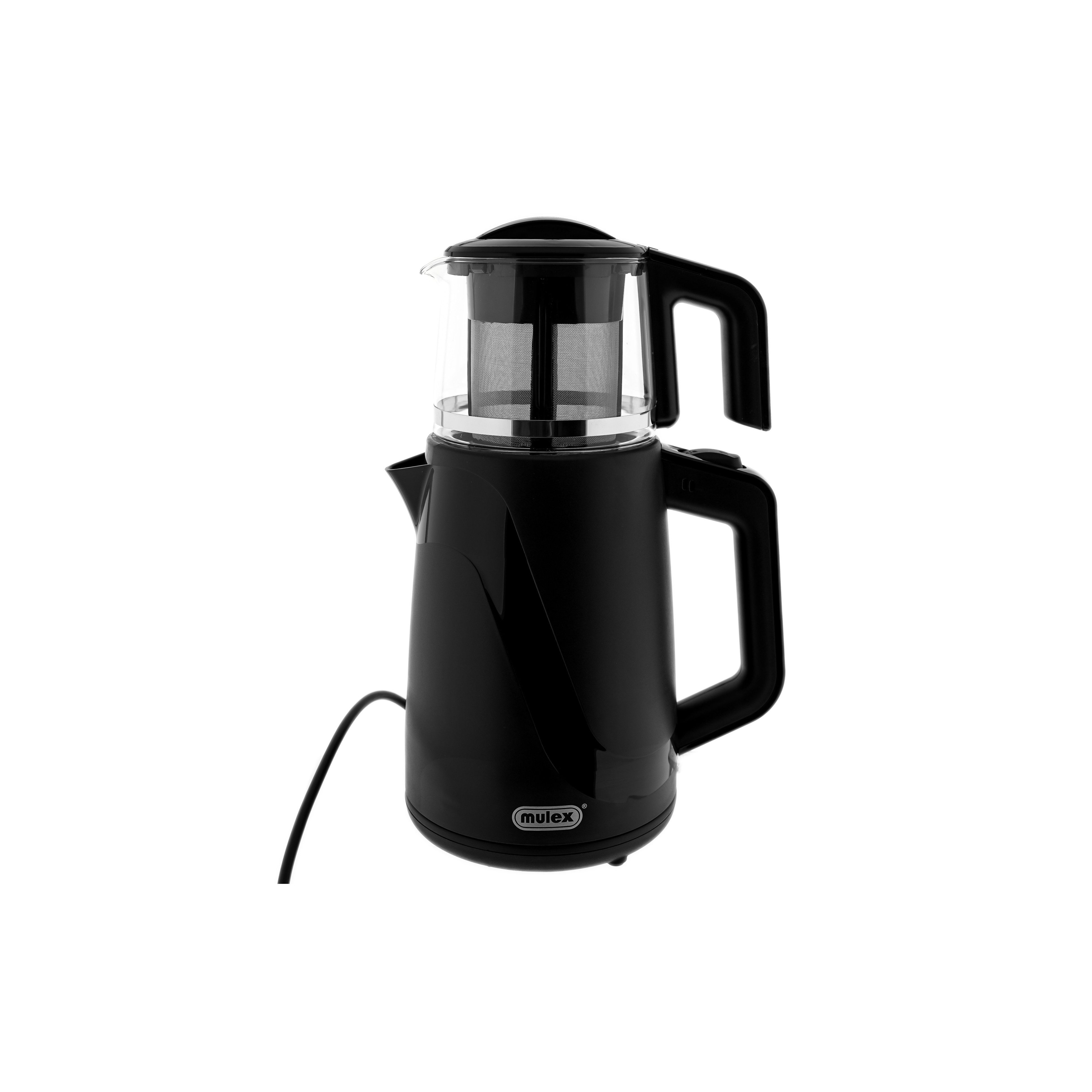 Mulex Teekocher Tee Express 2-in-1 Teekocher & Wasserkocher - 1L + 2L, 1650W - Schwarz, 1650 W