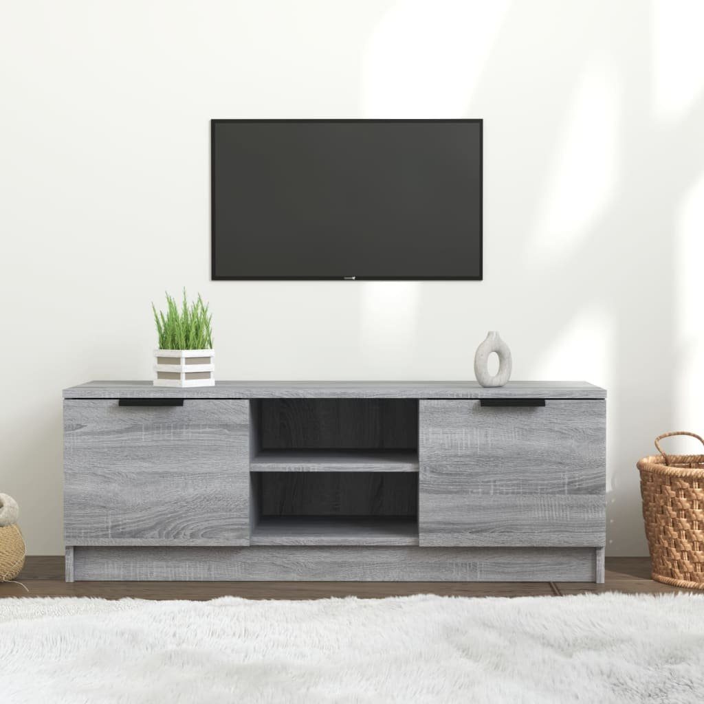 furnicato TV-Schrank Grau Sonoma 102x35x36,5 cm Holzwerkstoff