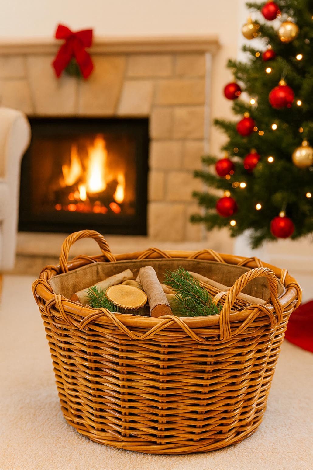 Kobolo Kaminholzkorb Holzkorb Rattan Lacak mit günstig online kaufen