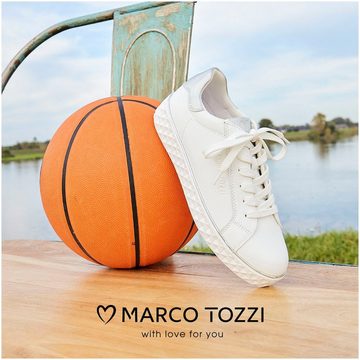 MARCO TOZZI Plateausneaker mit tollen Metallic-Details, Freizeitschuh, Halbschuh, Schnürschuh